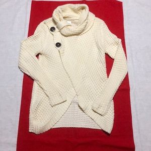 Main strip cowl neck tunic sweater small